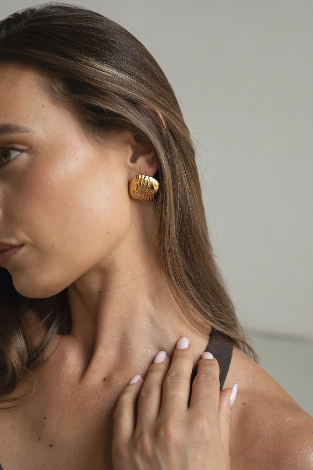 Frame earrings | Gold