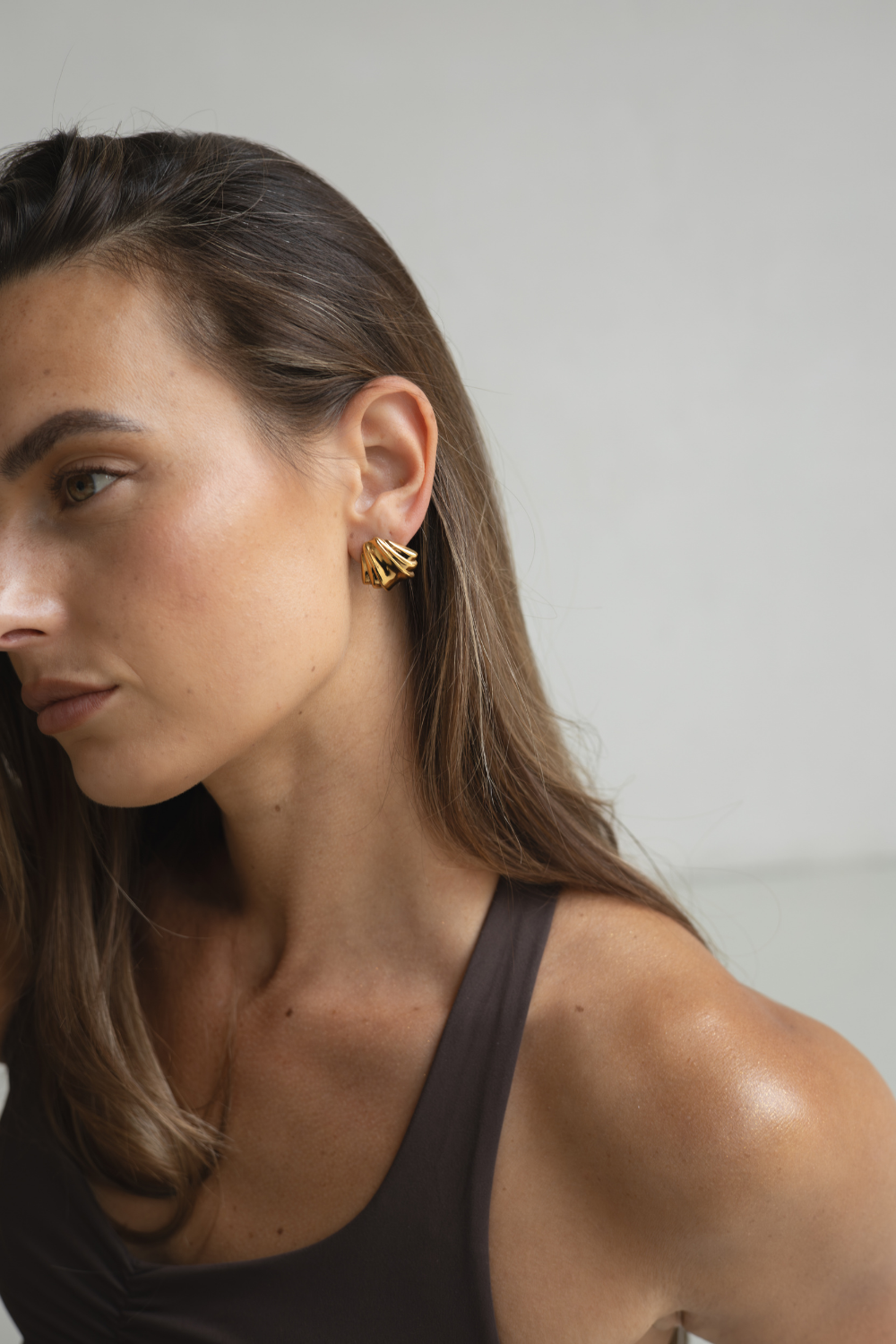 Sculpt earrings | Gold